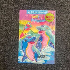 •90s Lisa Frank Surfing Dolphins Sticker Book with Stickers NOS•